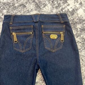 D&G Blue Flare Wide Leg Jeans